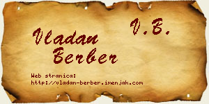 Vladan Berber vizit kartica